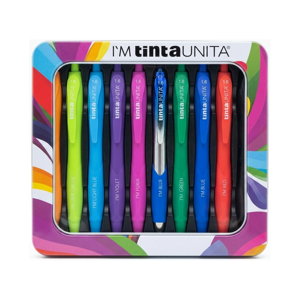 I'm Tinta Unita - 10 Penne a Sfera 1.6 con Penna Argento Blu