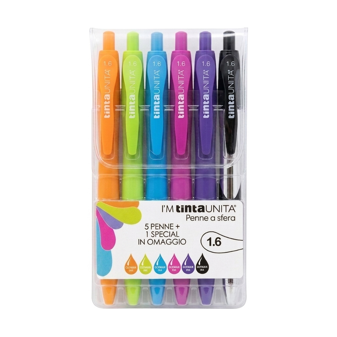 I'm Tinta Unita - Set 5 Penne 1.6 + 1 in Omaggio