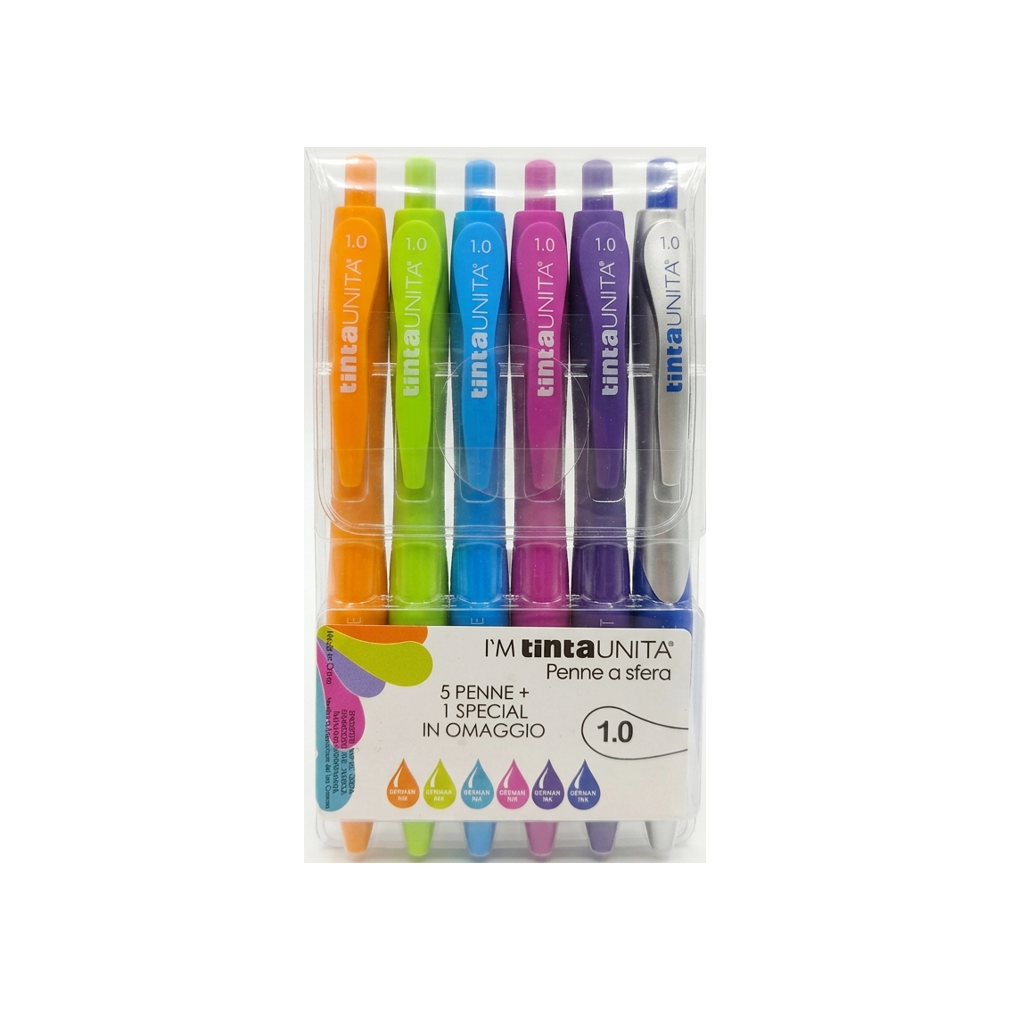 I'm Tinta Unita - Set 5 Penne 1.0 + 1 in Omaggio