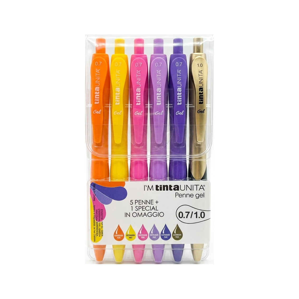 I'm Tinta Unita - Set 5 Penne 0.7 Gel + 1 in Omaggio