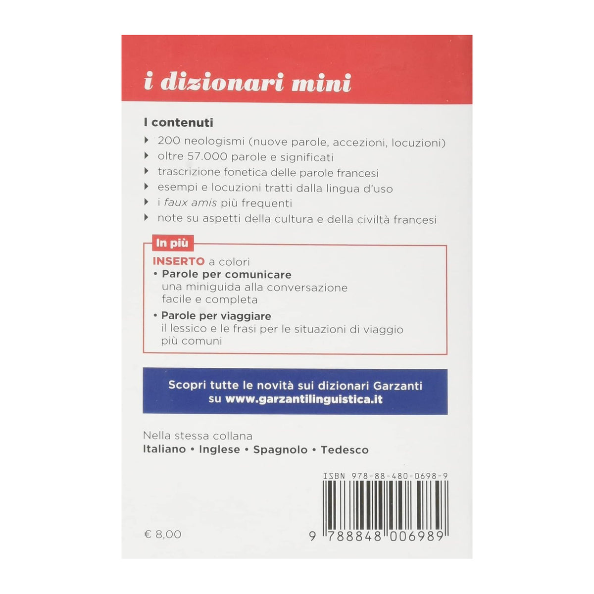 Dizionario Mini Francese Garzanti