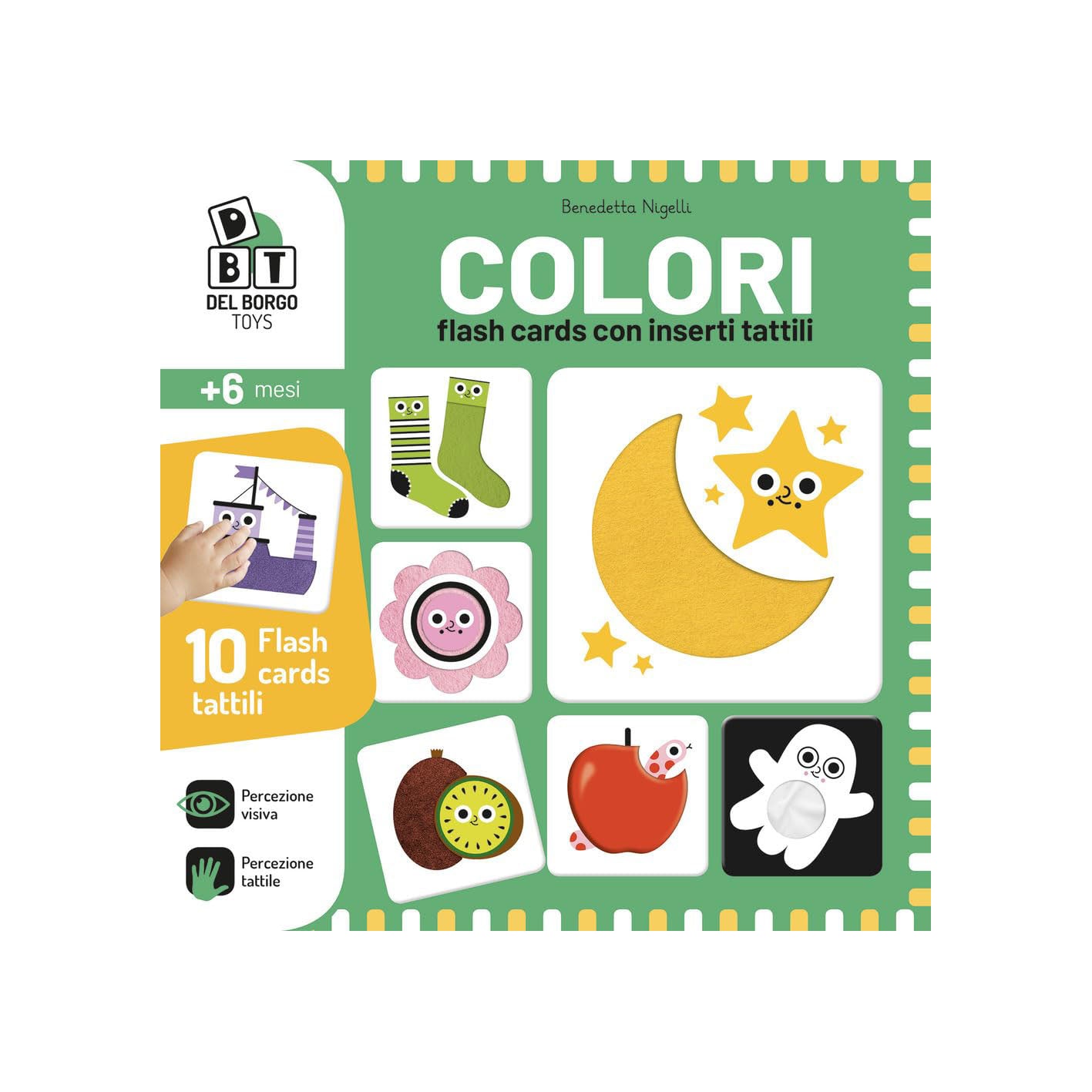 Colori Flash Cards con Inserti Tattili