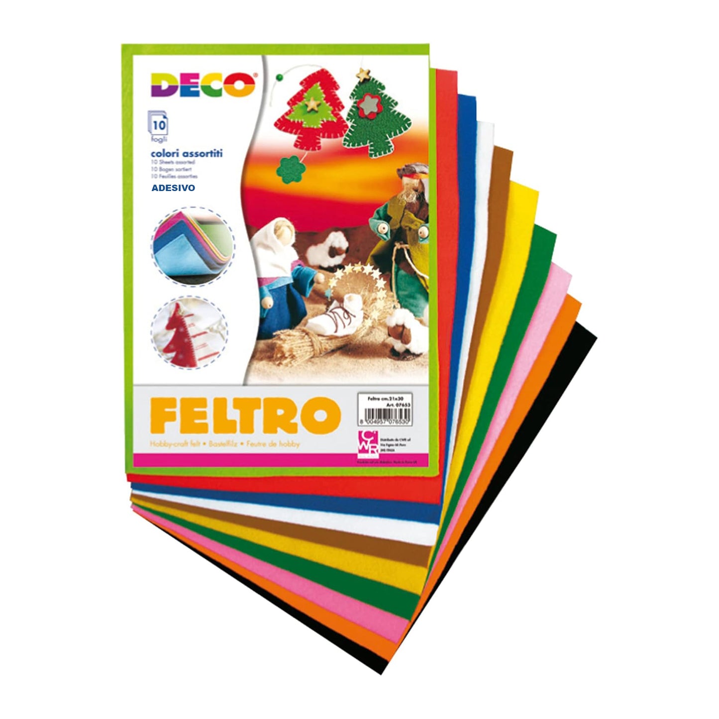 Feltro Adesivo Deco 10 Pezze