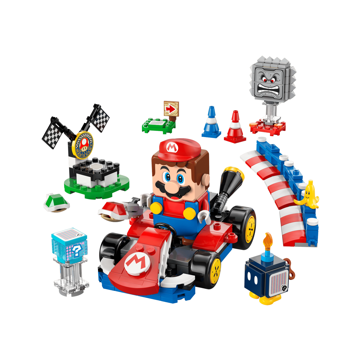 Lego Super Mario 72043 Mario Kart Interattivo e Kart Standard