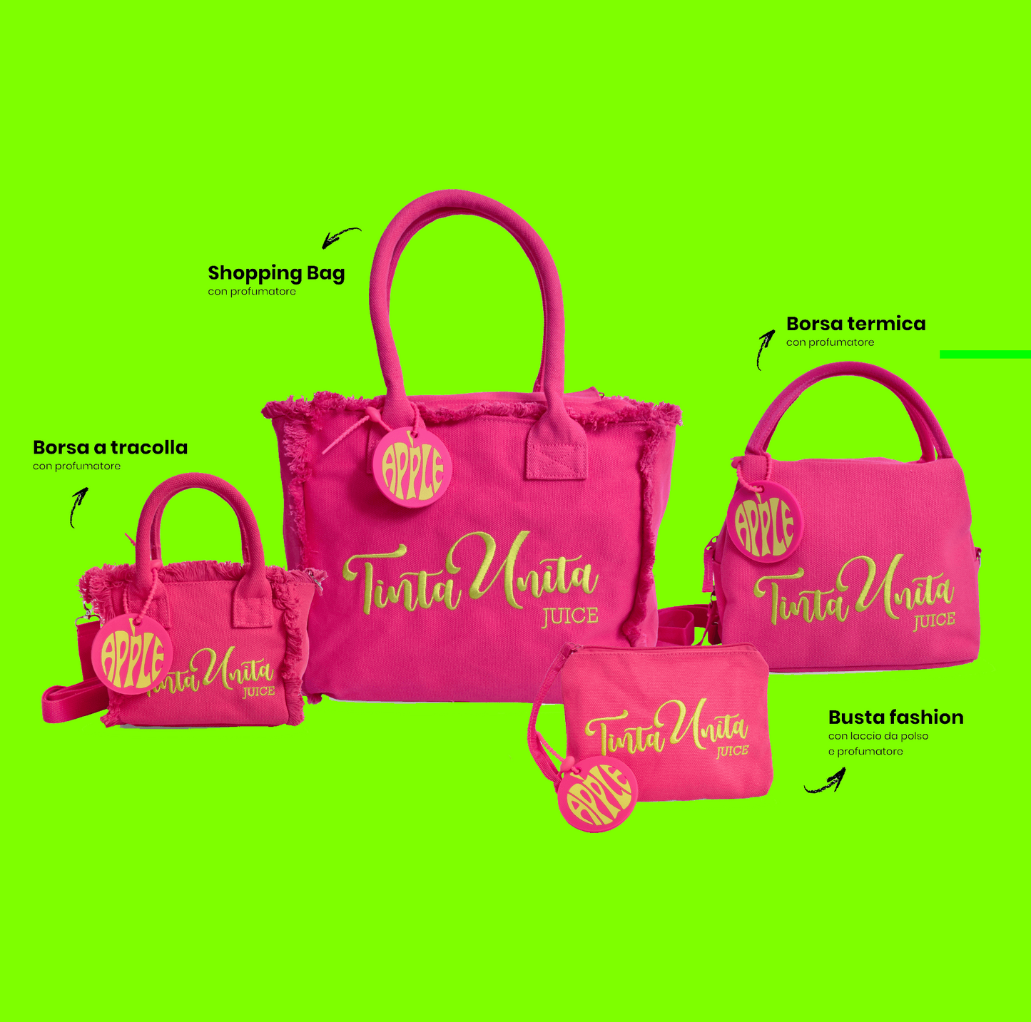 Borse Tinta Unita Juice Fucsia