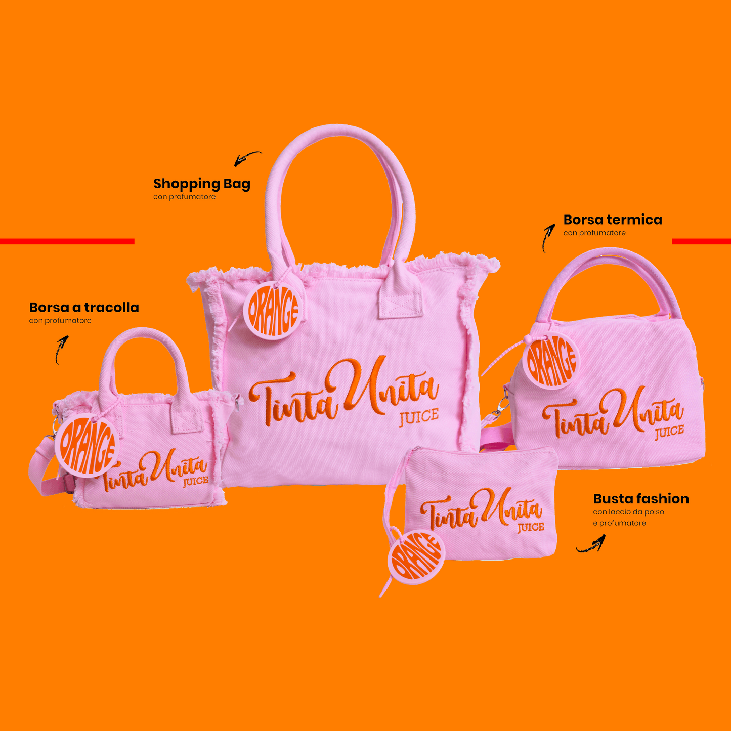Borse Tinta Unita Juice Rosa