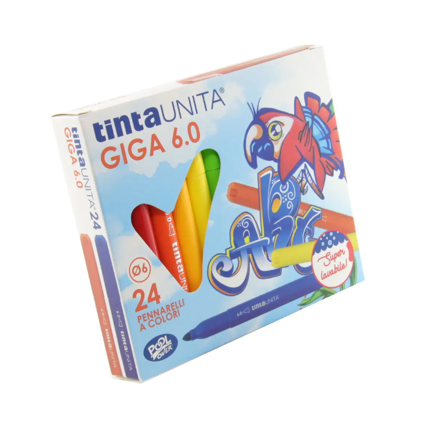 Pennarelli tinta unita 6.0 giga 24