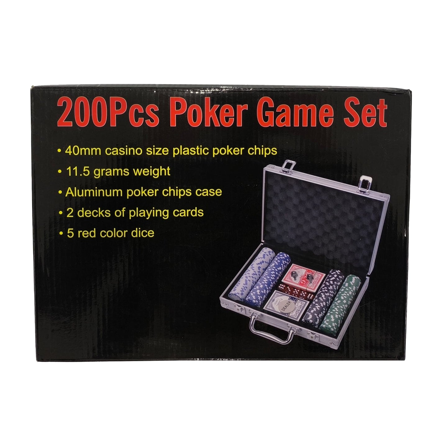Gioco da Tavolo 200 Pcs Poker Game Set
