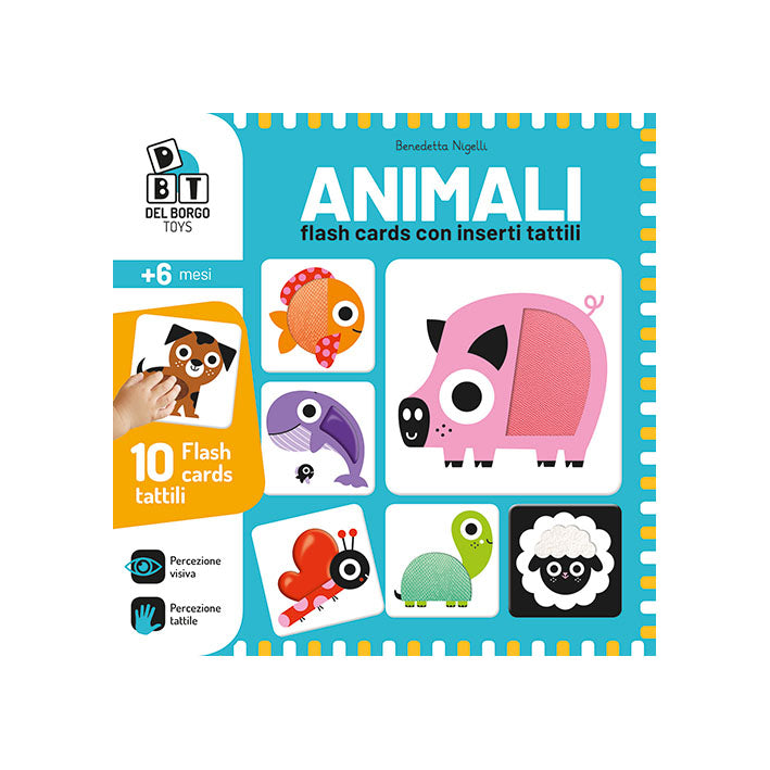 Animali Flash Cards con Inserti Tattili