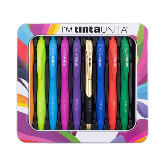 I'm Tinta Unita - 10 Penne a Sfera 1.0 con Penna Scocca Oro