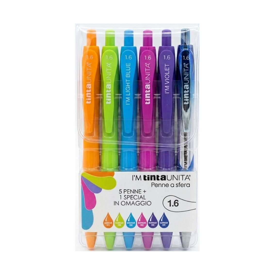 I'm Tinta Unita - Set 5 Penne 1.6 + 1 in Omaggio