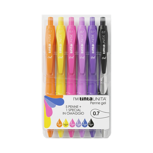 I'm Tinta Unita - Set 5 Penne 0.7 Gel + 1 in Omaggio