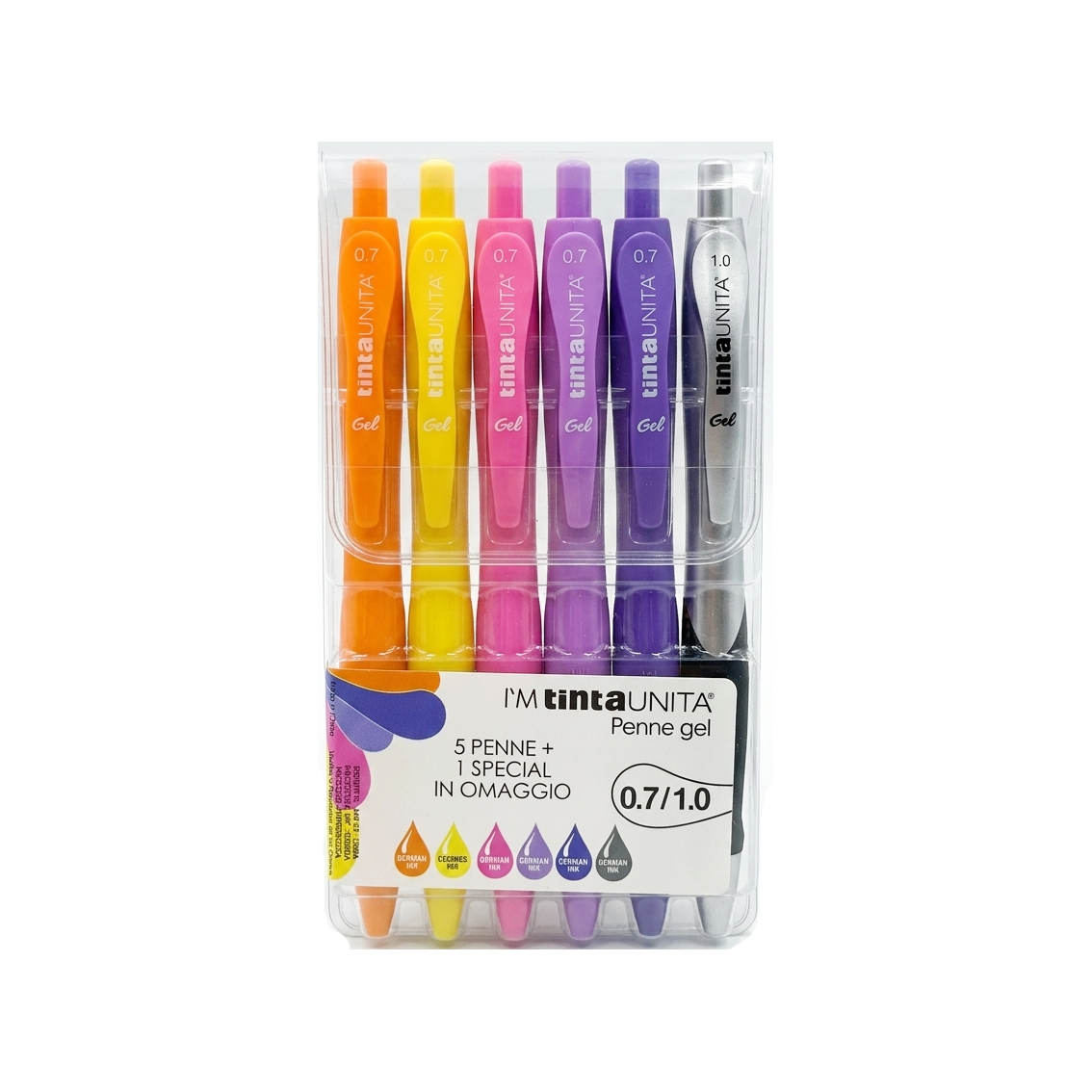 I'm Tinta Unita - Set 5 Penne 0.7 Gel + 1 in Omaggio