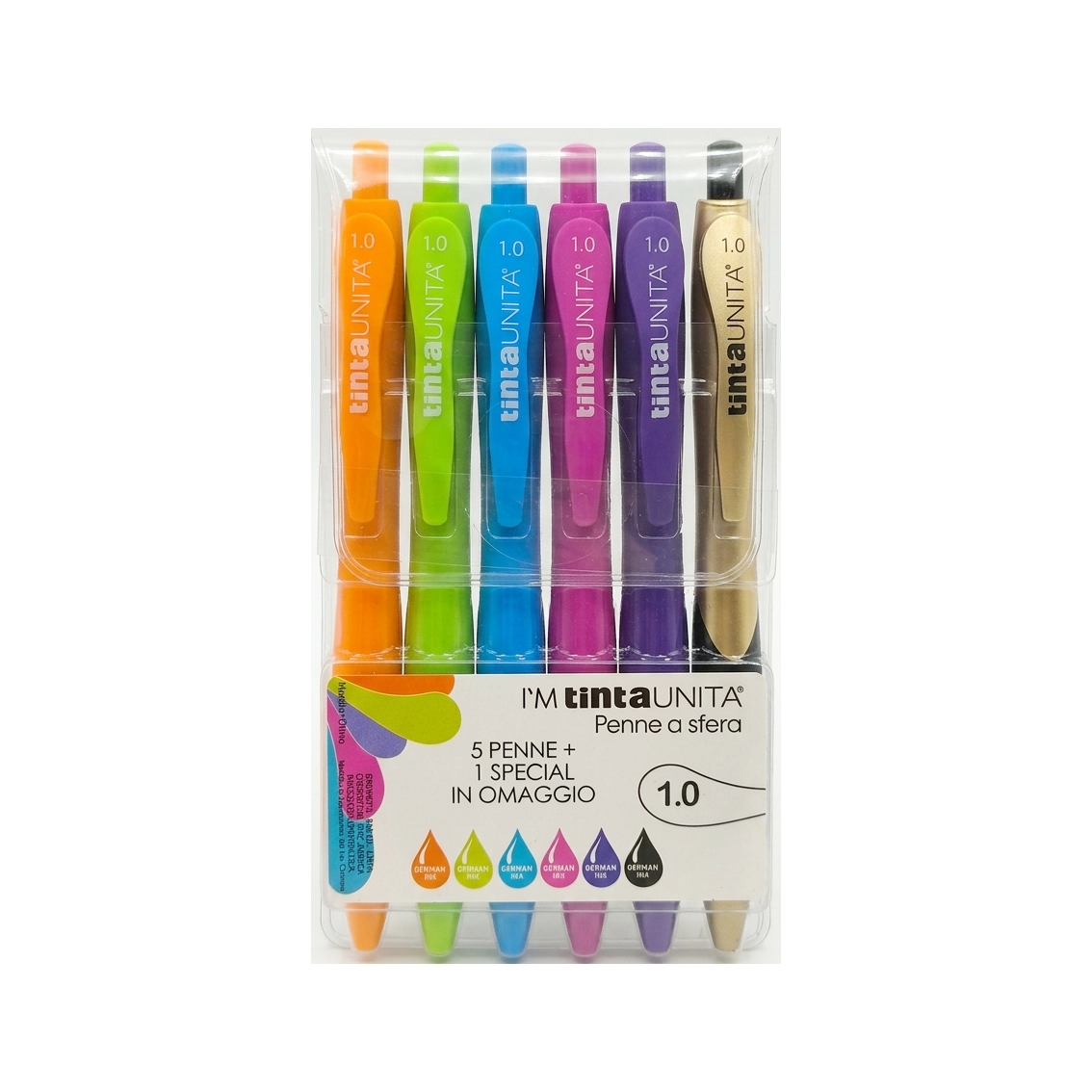 I'm Tinta Unita - Set 5 Penne 1.0 + 1 in Omaggio