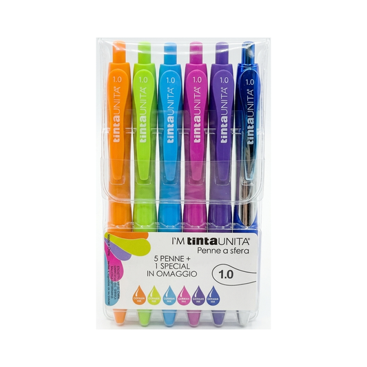 I'm Tinta Unita - Set 5 Penne 1.0 + 1 in Omaggio