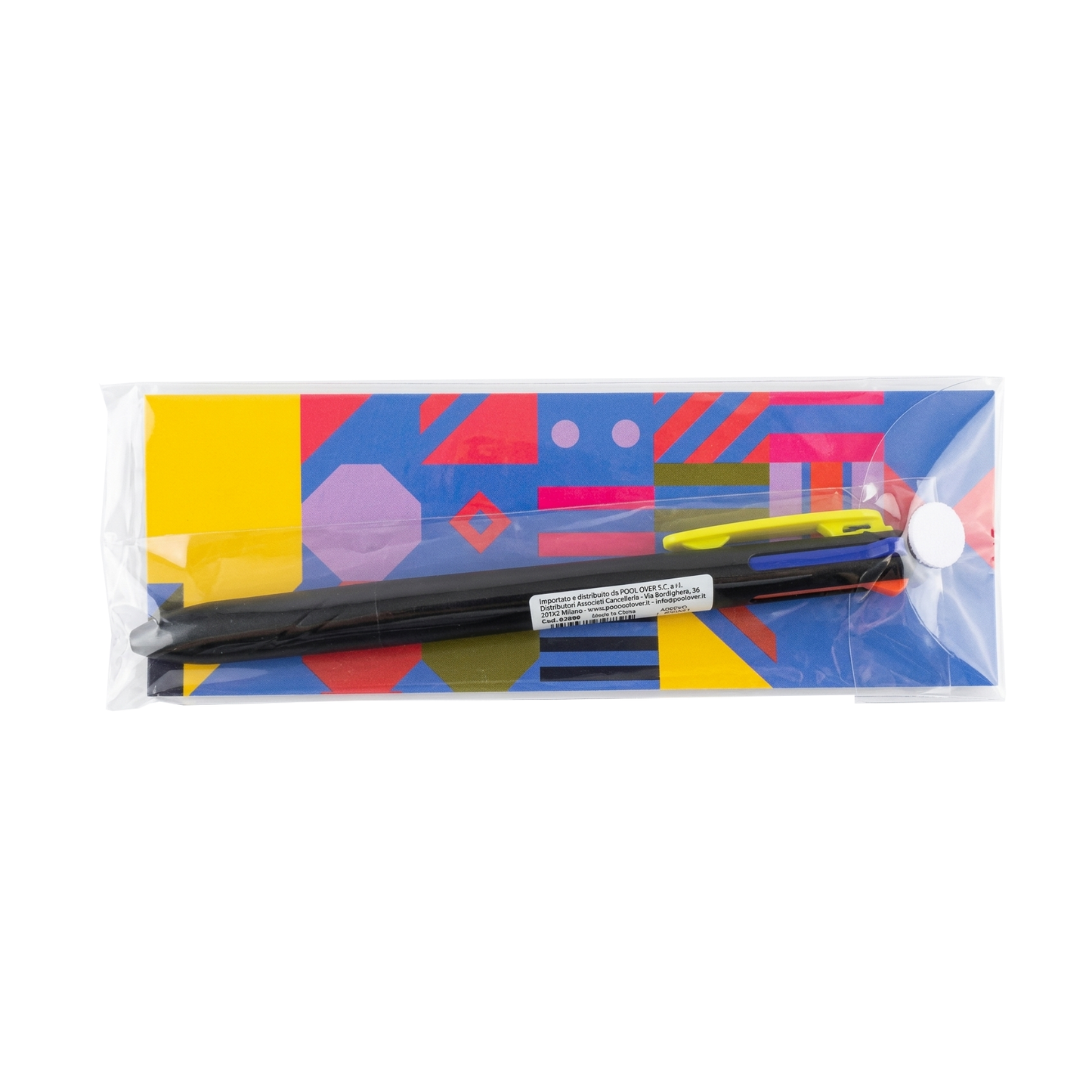 Astuccio Ovale Tinta Unita + Penna 4 Colori
