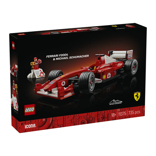 Lego Icons 11375 Ferrari F2004 e Michael Shumacher