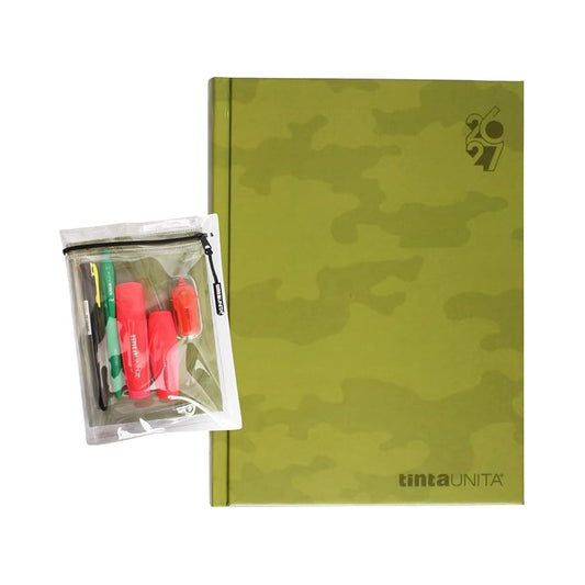 Diario Tinta Unita 2027 16 Mesi Verde Militare