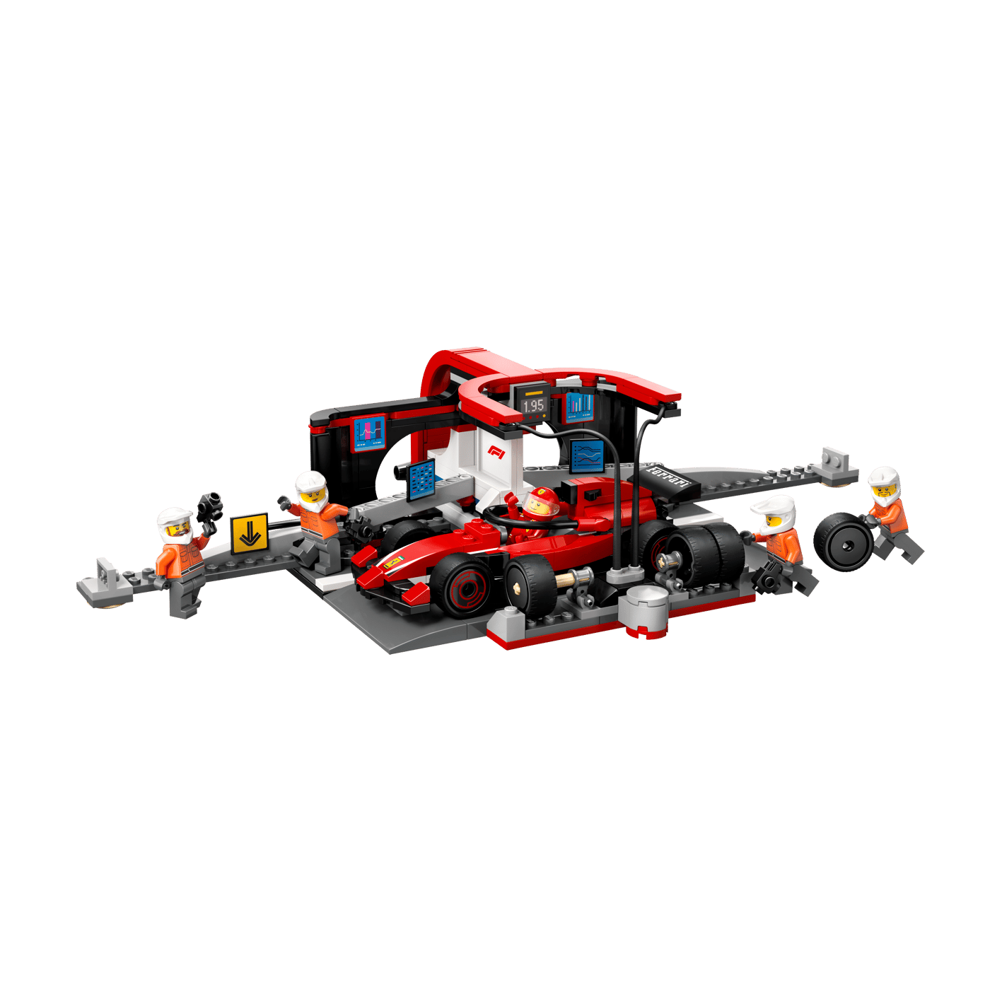 Lego City F1 60443 Pitstop e Meccanici con Monoposto Ferrari F1