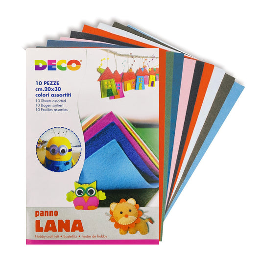 Panno Lana Deco 10 Pezze 20x30
