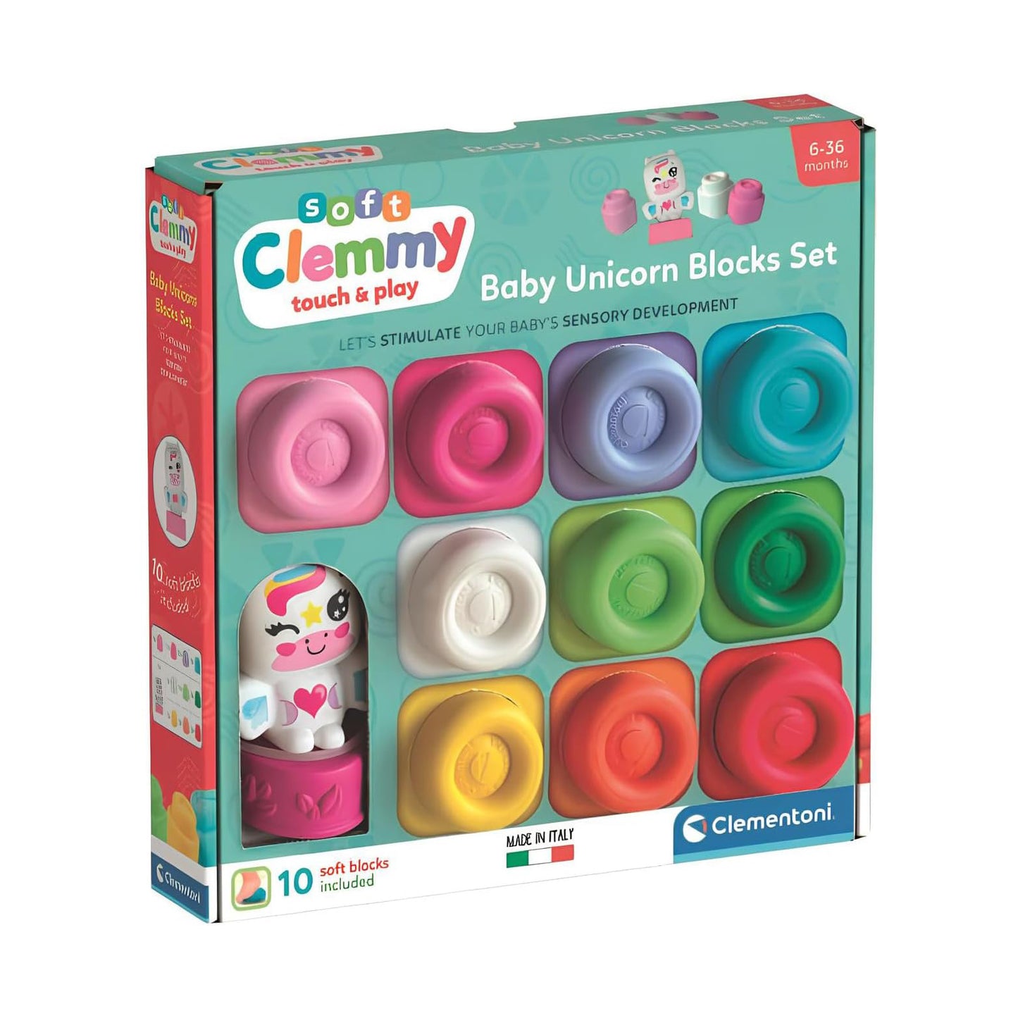 Clemmy Baby Unicorn Blocks Set Clementoni