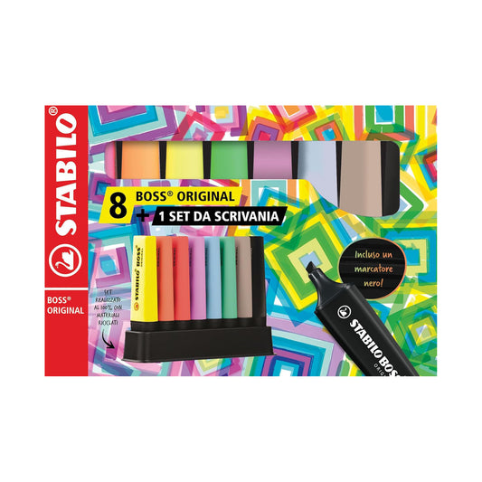Set Scrivania Stabilo 8 Evidenziatori