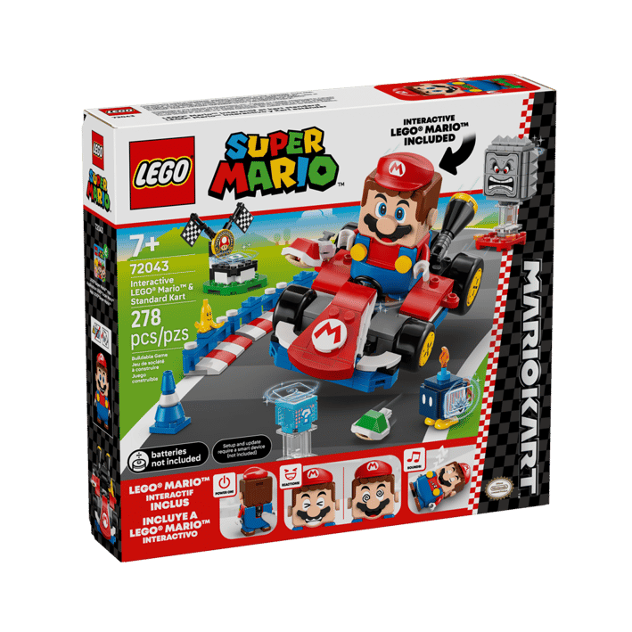 Lego Super Mario 72043 Mario Kart Interattivo e Kart Standard