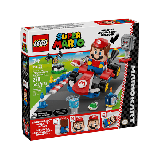 Lego Super Mario 72043 Mario Kart Interattivo e Kart Standard
