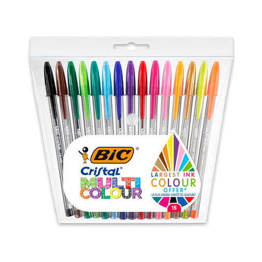Bic Cristal Multicolor 1.6 Set 15 Pezzi