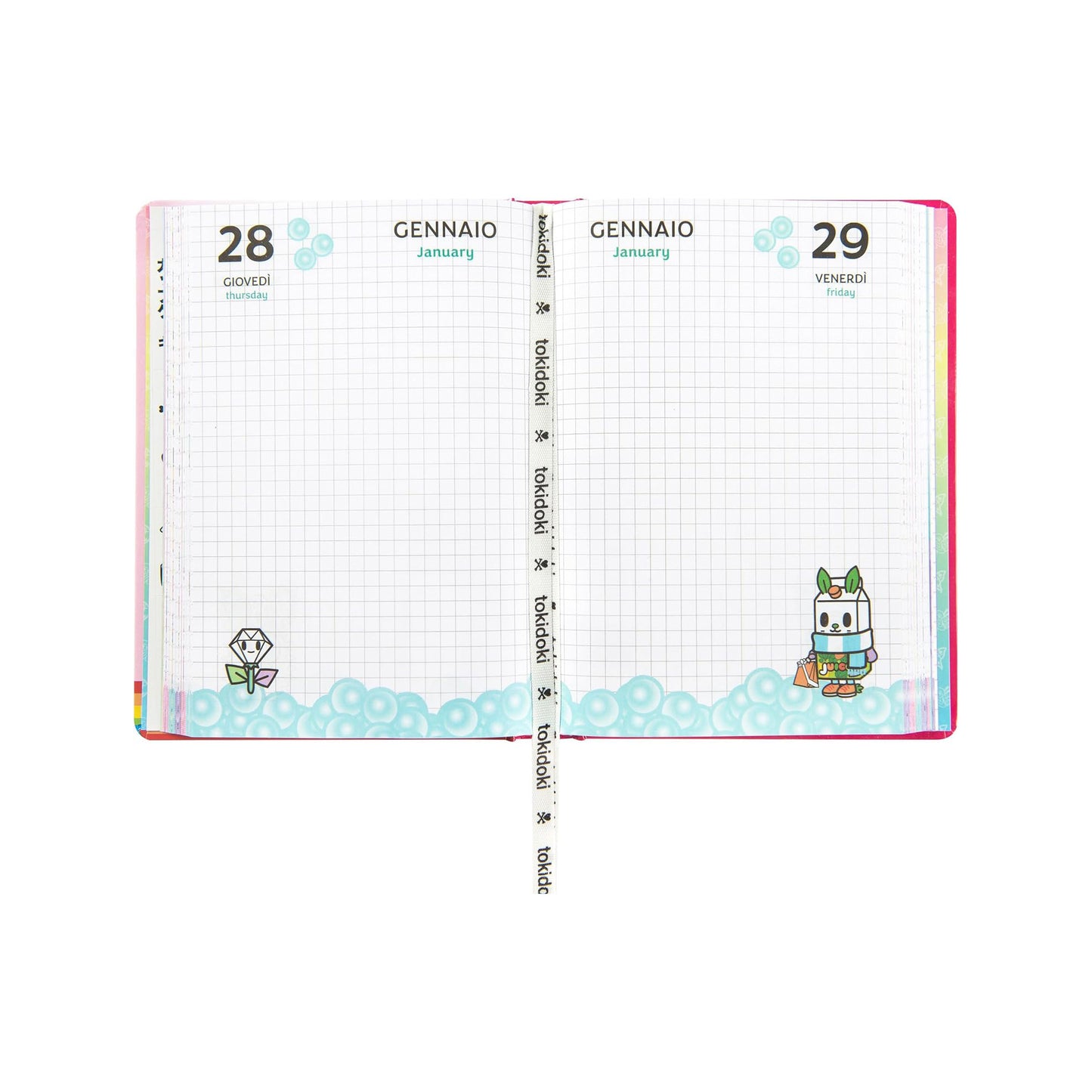 Diario Tokidoki 12 Mesi 2026/27 Fucsia
