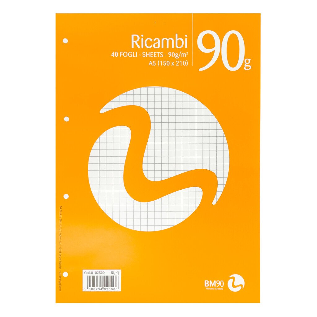 Ricambio Quaderno ad Anelli A5 5MM Rigatura Q
