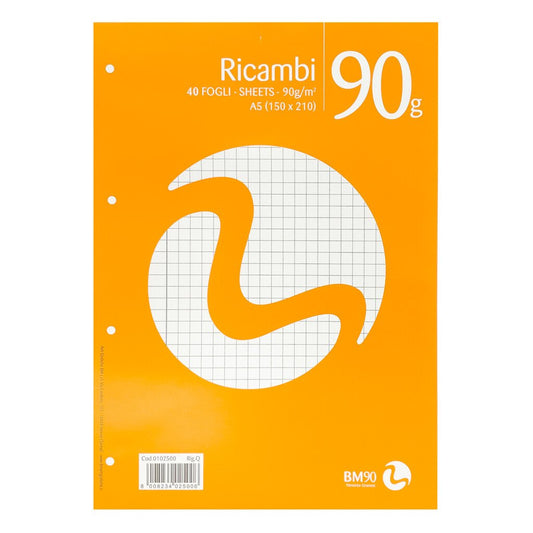 Ricambio Quaderno ad Anelli A5 5MM Rigatura Q