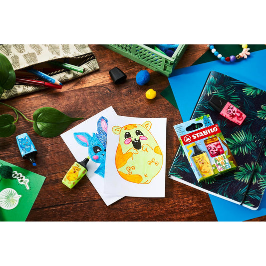 Stabilo Boss Mini Animal Vibes Set 3 Pezzi