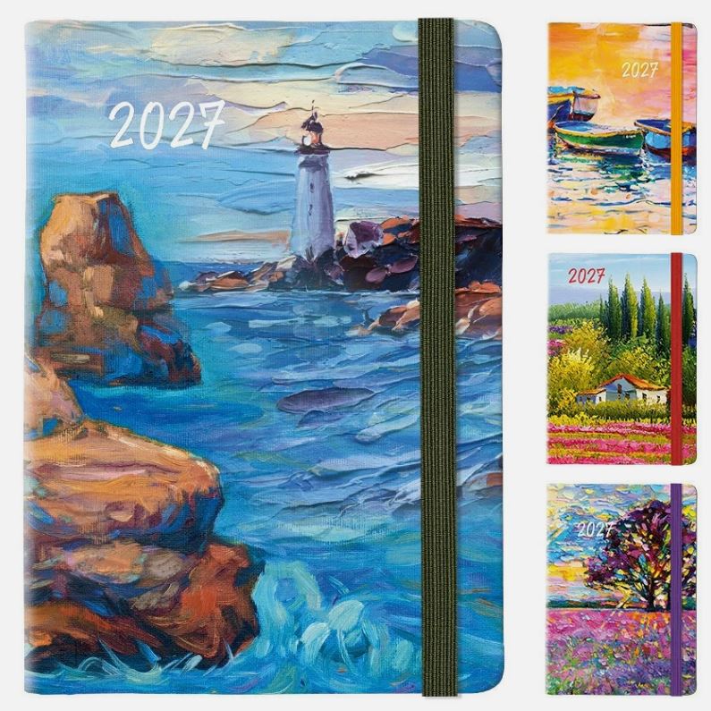 Agenda Cangini Filippi Giornaliera Painting con Elastico 2027  9x13cm