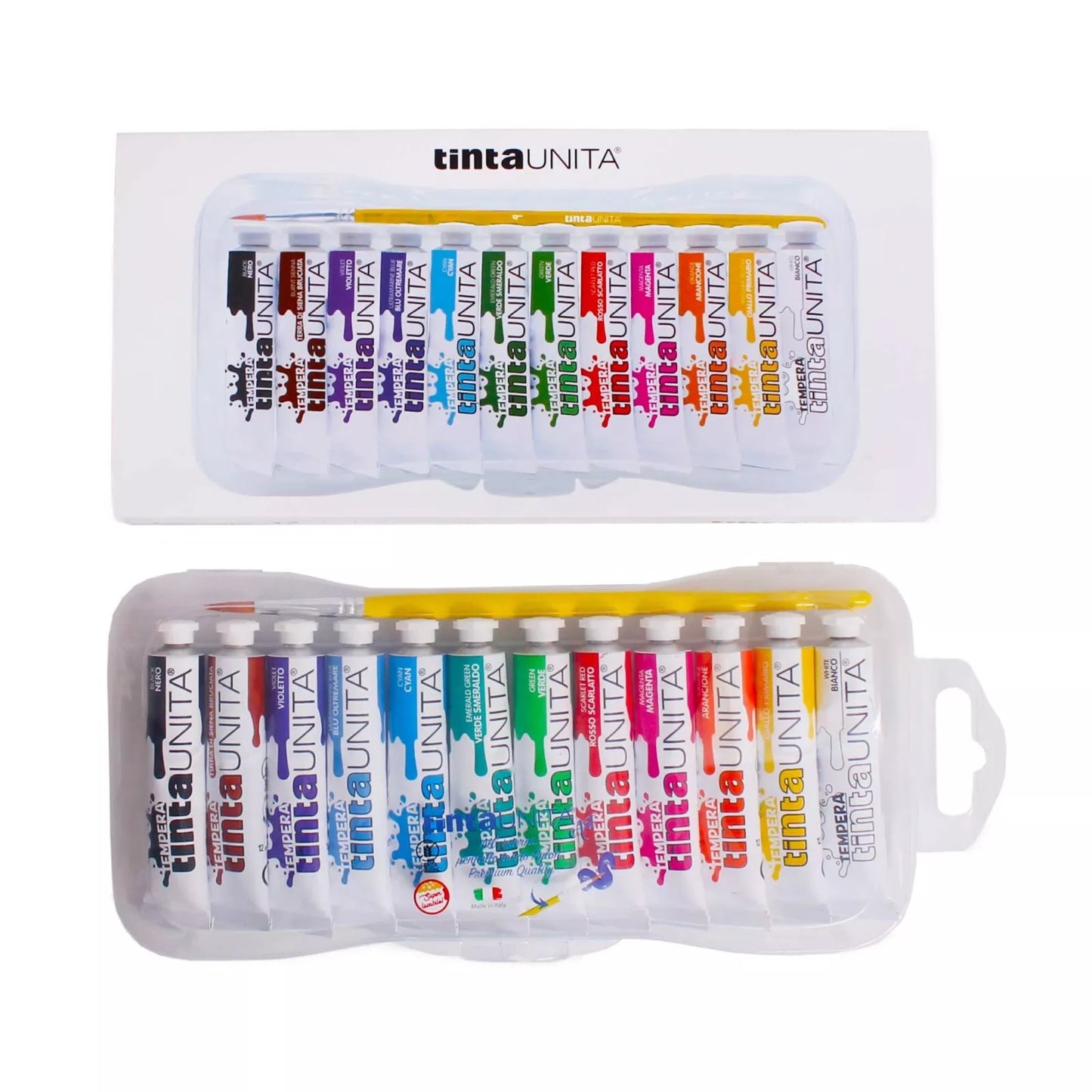 Confezione da 12 tempere Tinta Unita