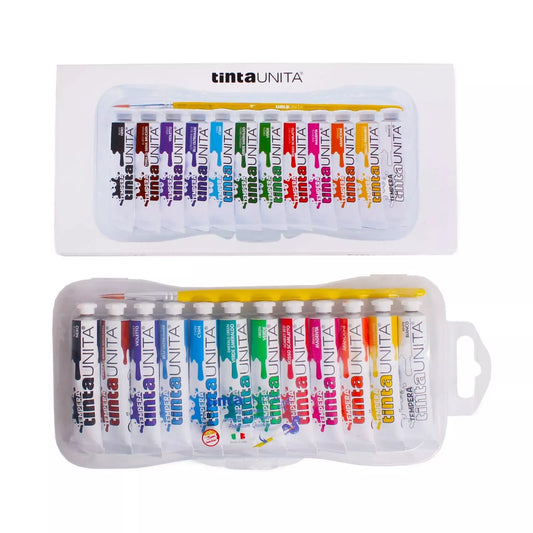 Confezione da 12 tempere Tinta Unita