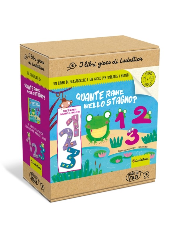 Libro Gioco Quante rane nello stagno? 1, 2 o 3? Filastrocche e mini Puzzle età 3+