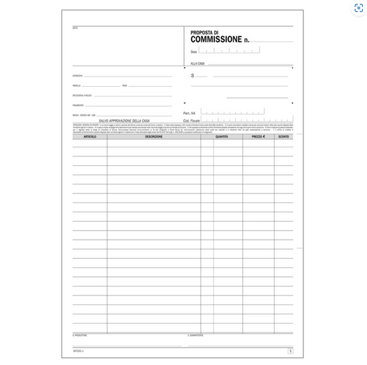 Proposte di commissione