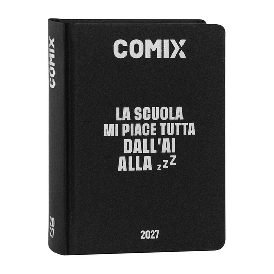 DIario Comix Mini 16 Mesi 2026/27 Nero Argento