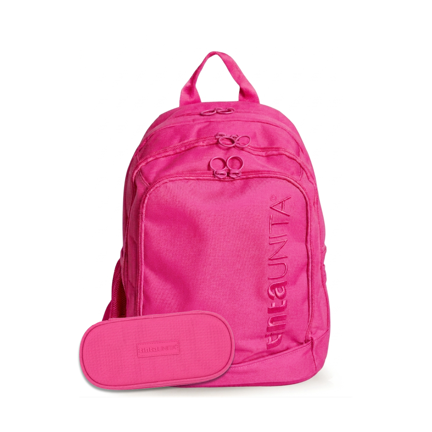 Zaino Dream Cross + Astuccio Ovale Tinta Unita Rosa + Penna 4 Colori