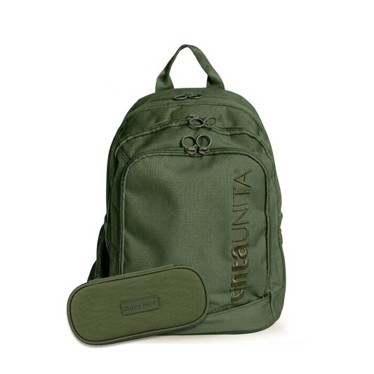 Zaino Dream Cross + Astuccio Ovale Tinta Unita Verdone + Penna 4 Colori