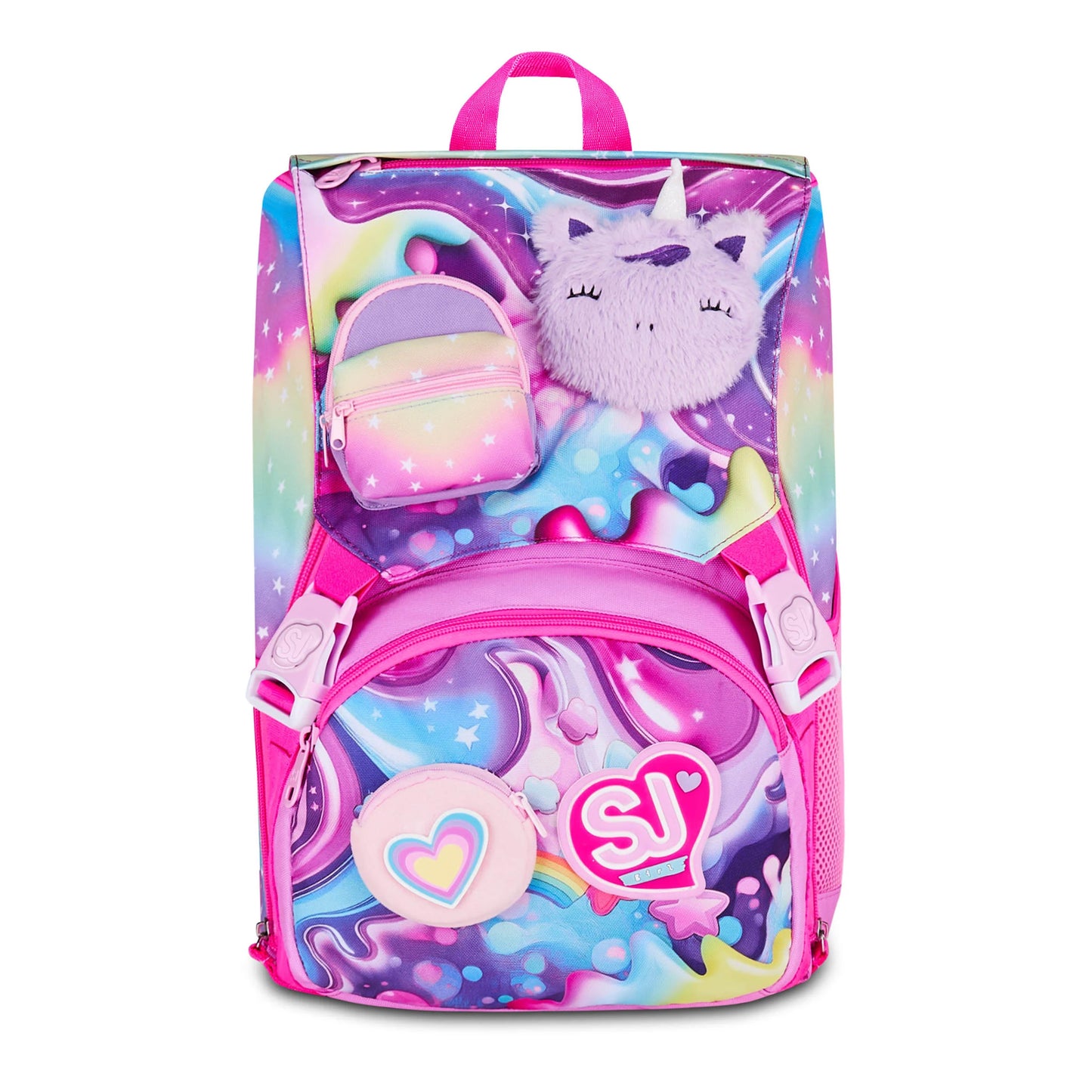 Zaino + Astuccio SJ Seven Soft Pouch Unicorno Girl