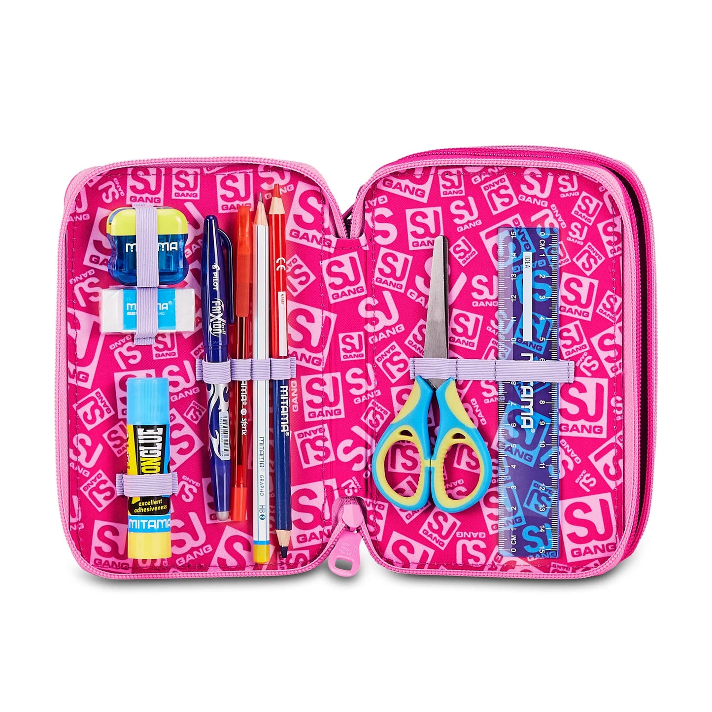 Zaino + Astuccio SJ Seven Soft Pouch Unicorno Girl