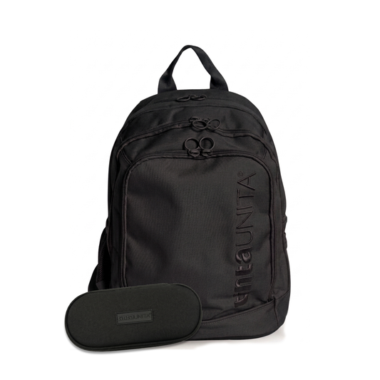 Zaino Dream Cross + Astuccio Ovale Tinta Unita Nero + Penna 4 Colori