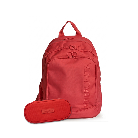 Zaino Dream Cross + Astuccio Ovale Tinta Unita Rosso + Penna 4 Colori